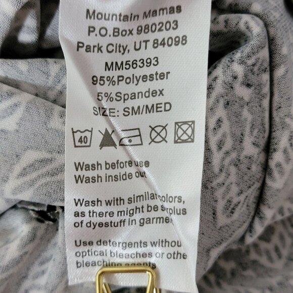 Mountain Mama Dress Knee Length Sz S/M Ruffle Bell Sleeves Black Diamond NWT USA - Picture 11 of 12